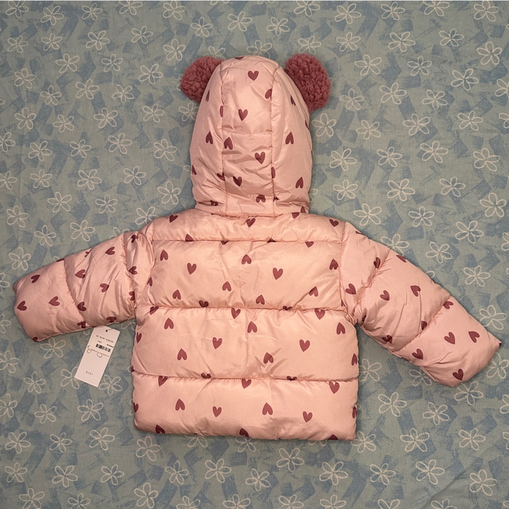 SOLD OUT! Jessica Simpson size 12mo. Puffer Jacket Pink - Picture 2 of 10